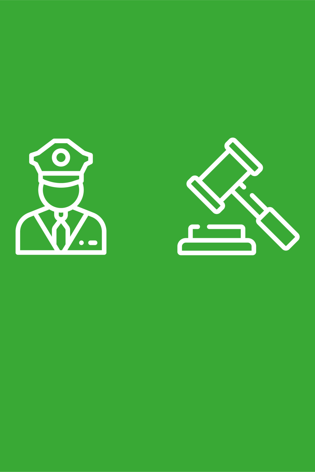 icoon van een persoon in uniform en een voorzittershamer