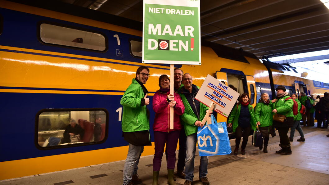 Klimaatborden demonstratie