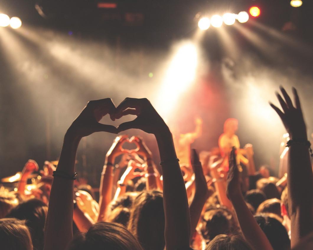 Foto van publiek bij een concert