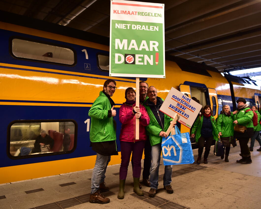 Klimaatborden demonstratie