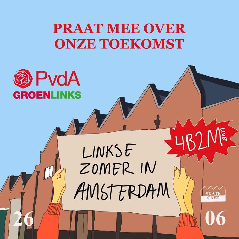 Poster ledengesprek amsterdam skatecafe